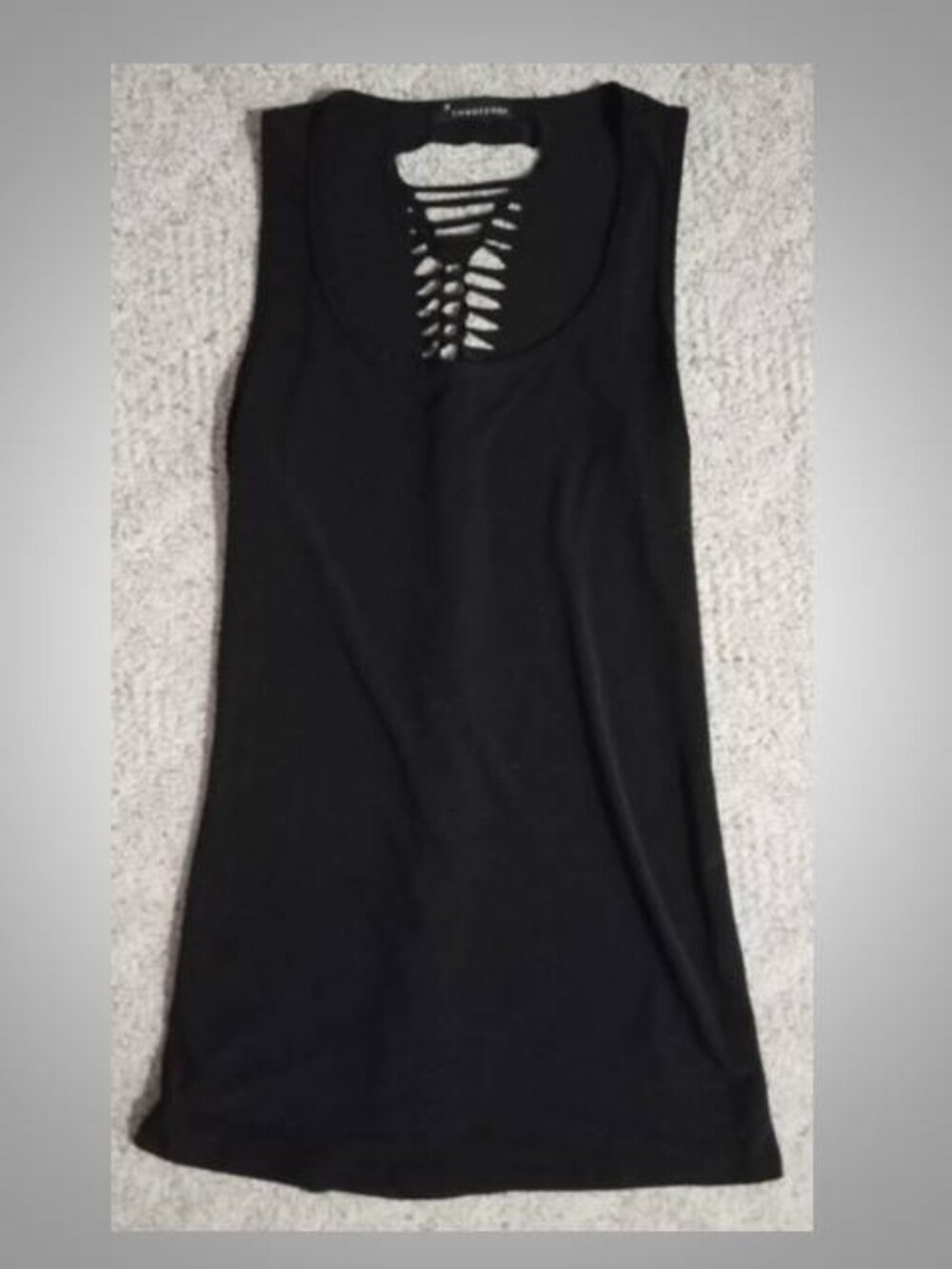 Twentyone black cut out shirt women's size small
